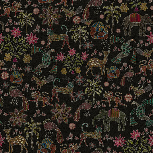 Sundarban Jaal Wallpaper- Inspired by Kantha Patterns
