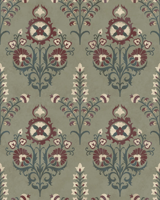 Samarkand Wallpaper- Inspired by Suzani Patterns