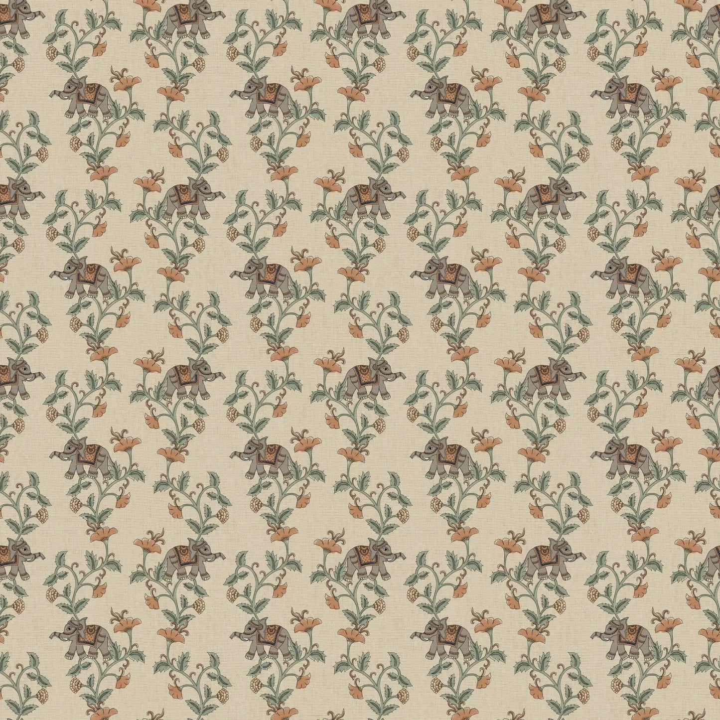 Gajagamini Wallpaper- Inspired by Kalamkari Patterns