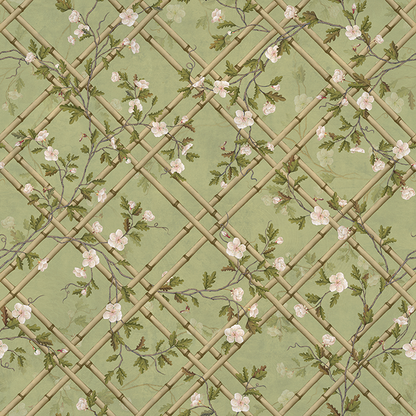 Bamboo Blossom Jaal Wallpaper
