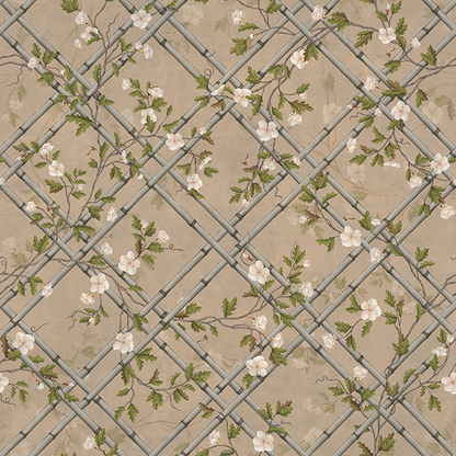 Bamboo Blossom Jaal Wallpaper