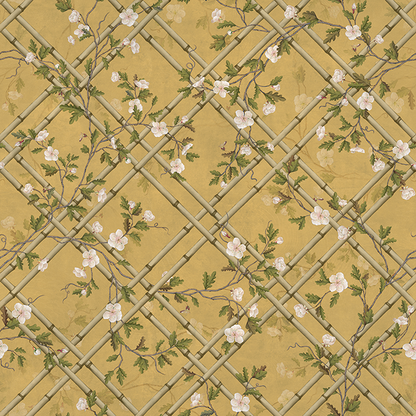 Bamboo Blossom Jaal Wallpaper