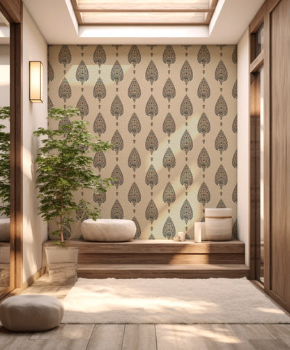 Mangalagiri Wallpaper- Inspired by Kalamkari Patterns