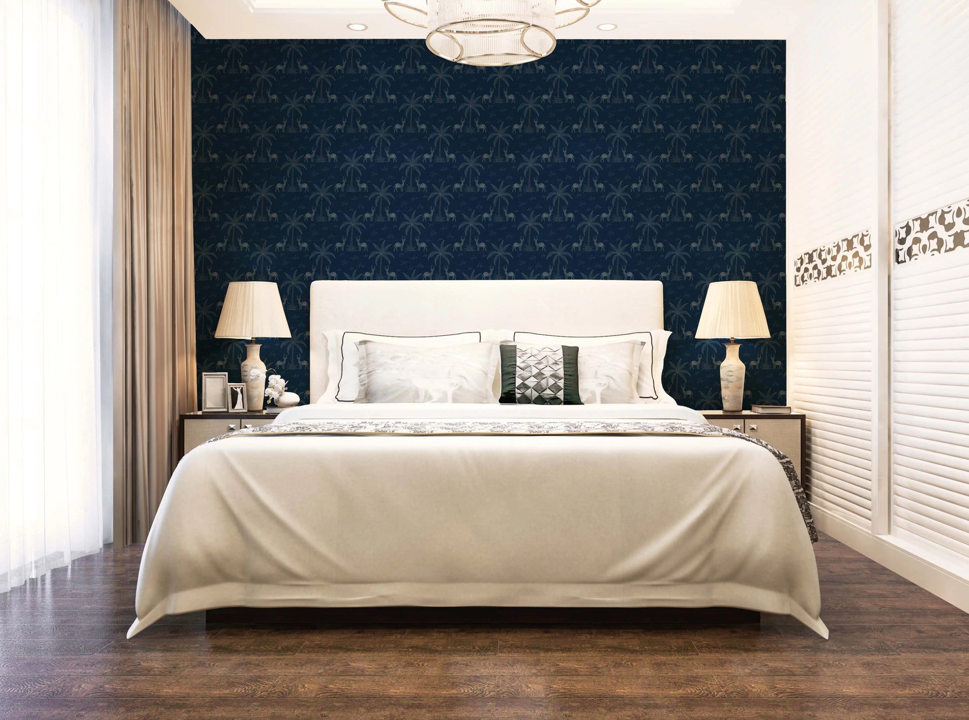 Sundarban Boota Wallpaper- Inspired by Kantha Patterns – Turquoised