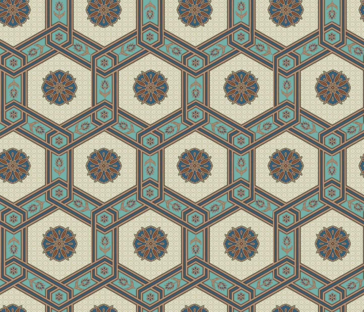 Raki Boota Wallpaper- Inspired by Ottaman Patterns
