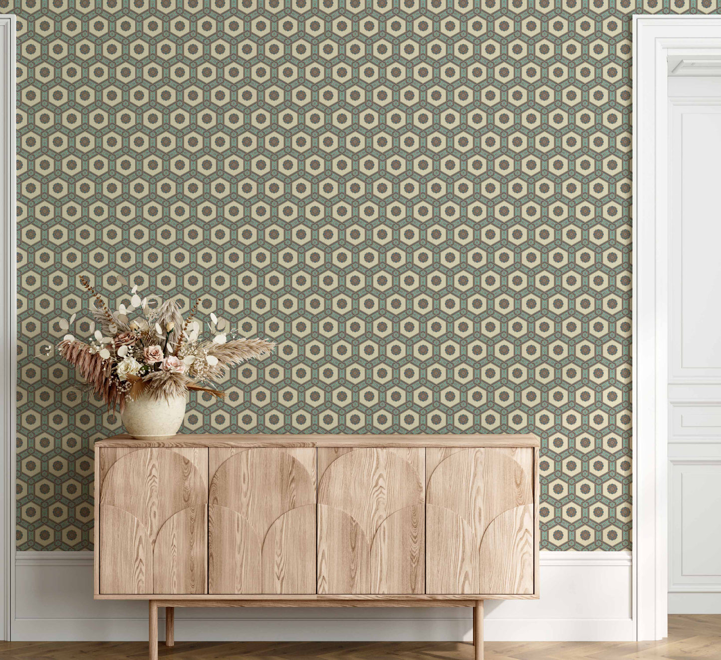 Raki Boota Wallpaper- Inspired by Ottaman Patterns