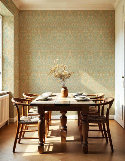 Begum Jaal Wallpaper- Inspired from Jamawar Patterns