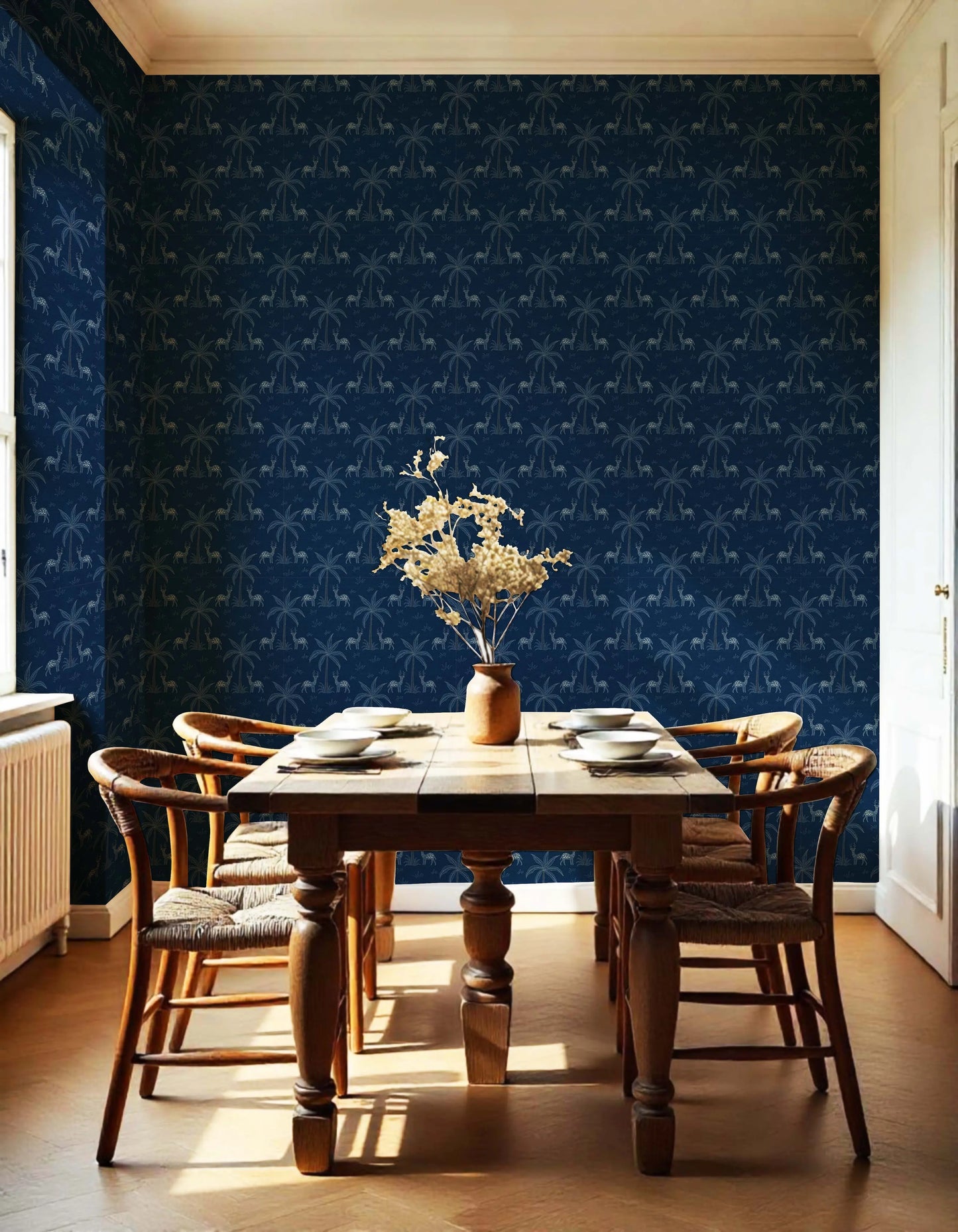 Sundarban Boota Wallpaper- Inspired by Kantha Patterns
