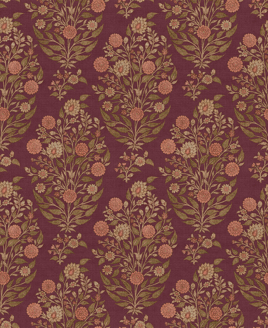 Gulzar Wallpaper - is inspired by the Mughal forest miniature paintings