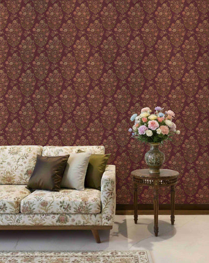 Gulzar Wallpaper - is inspired by the Mughal forest miniature paintings