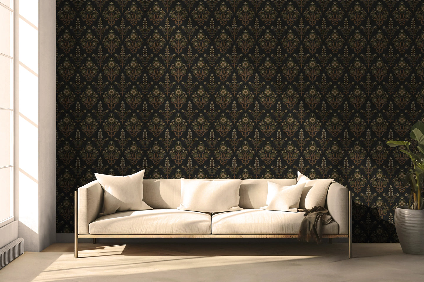 Bukhara Motif Wallpaper- Inspired by Suzani Patterns
