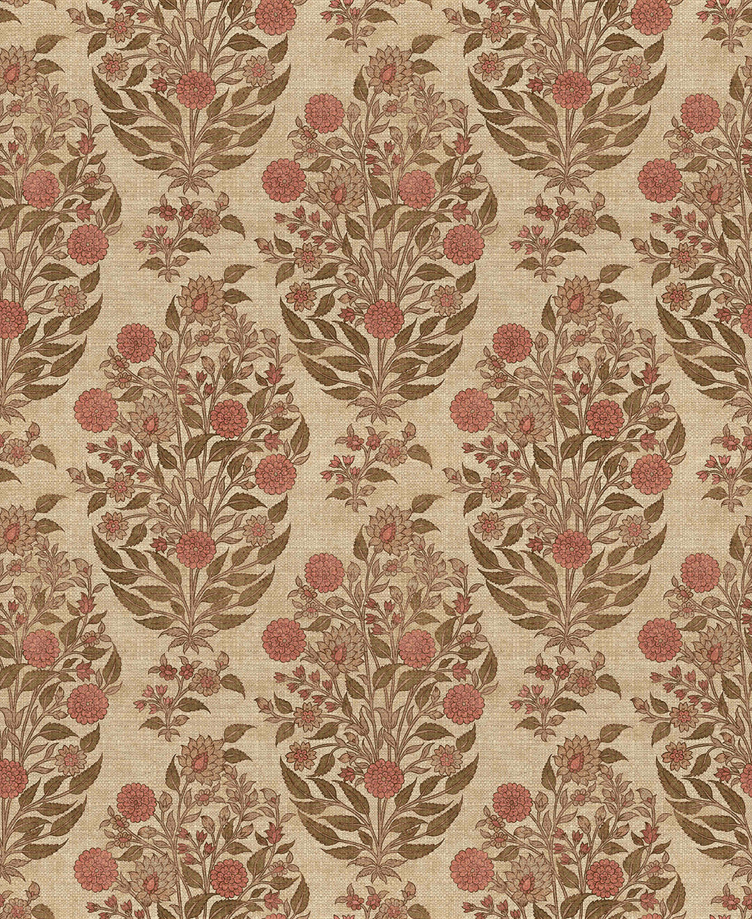 Gulzar Wallpaper - is inspired by the Mughal forest miniature paintings