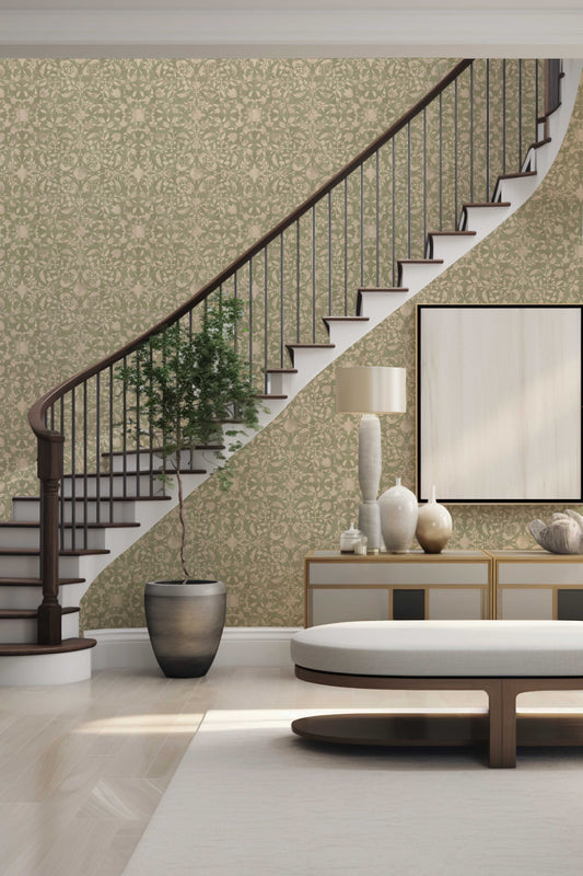 Baklava Jaal Wallpaper- Inspired by Turkish Patterns
