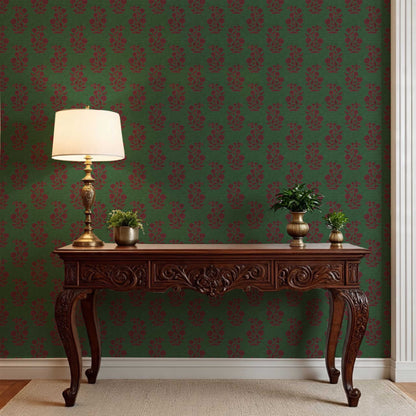 Nargis Wallpaper - is inspired by the Mughal miniature floral motifs