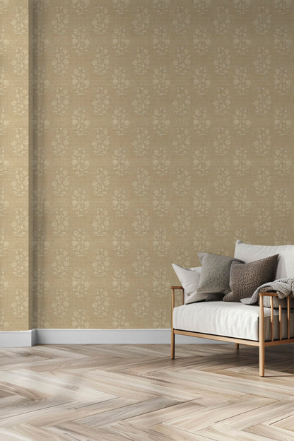 Nargis Wallpaper - is inspired by the Mughal miniature floral motifs