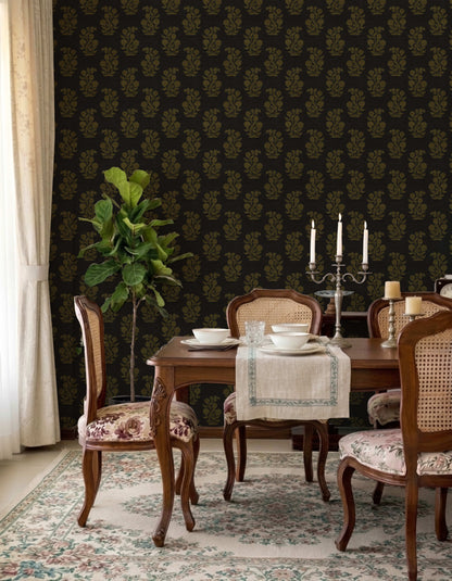 Nargis Wallpaper - is inspired by the Mughal miniature floral motifs