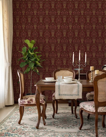 Mughal Grove Wallpaper - is inspired by the Mughal forest miniature paintings