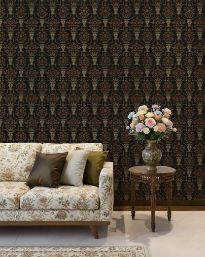 Mughal Grove Wallpaper - is inspired by the Mughal forest miniature paintings