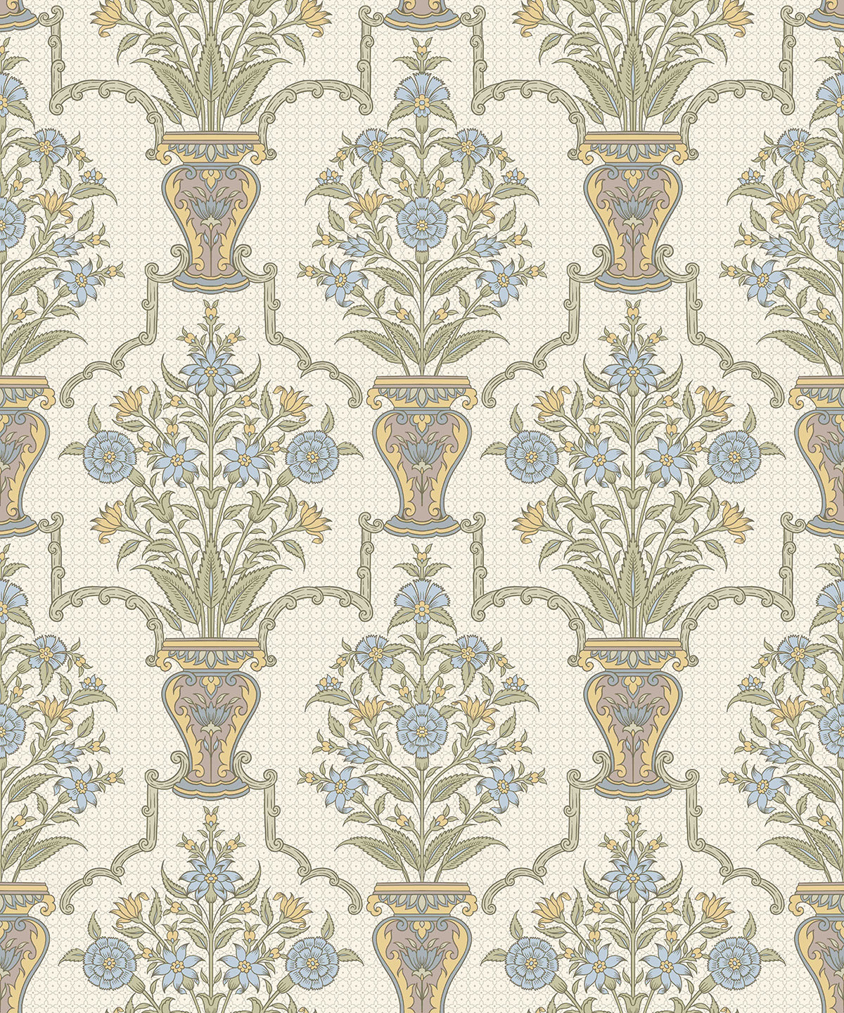Mughal Grove Wallpaper - is inspired by the Mughal forest miniature paintings