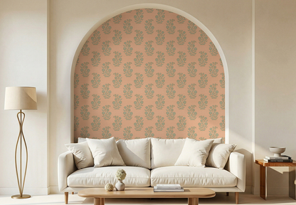 Nargis Wallpaper - is inspired by the Mughal miniature floral motifs