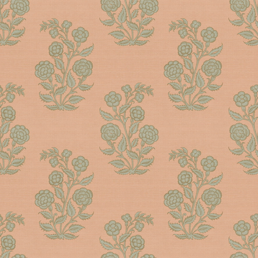 Nargis Wallpaper - is inspired by the Mughal miniature floral motifs