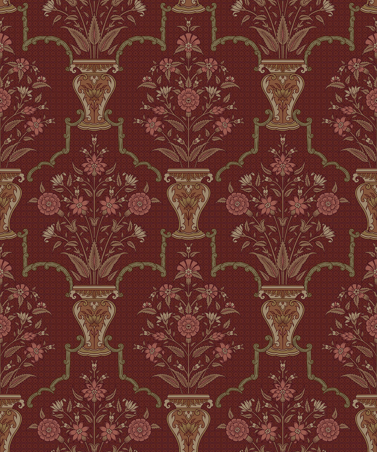 Mughal Grove Wallpaper - is inspired by the Mughal forest miniature paintings
