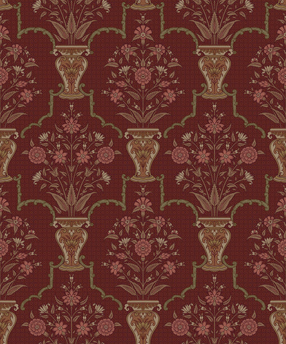 Mughal Grove Wallpaper - is inspired by the Mughal forest miniature paintings