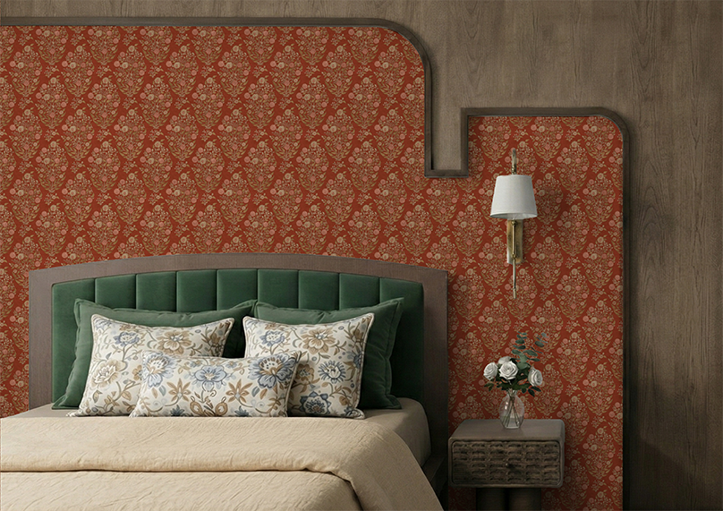 Gulzar Wallpaper - is inspired by the Mughal forest miniature paintings