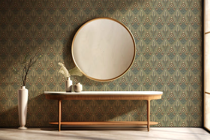 Bukhara Motif Wallpaper- Inspired by Suzani Patterns