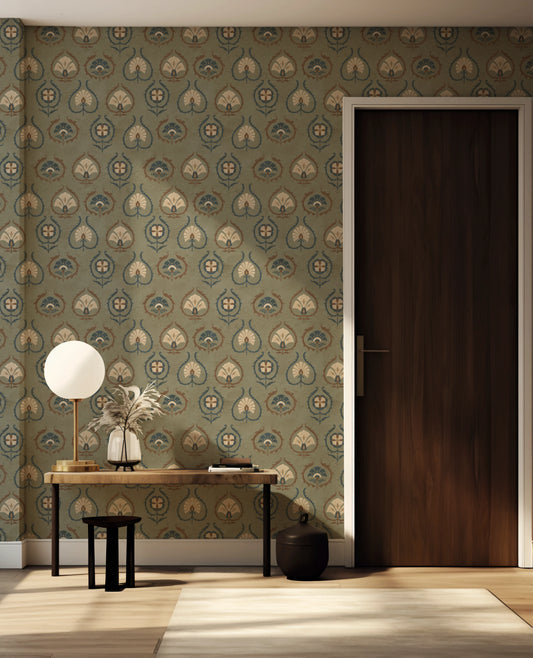 Bukhara Boota Wallpaper- Inspired by Suzani Patterns