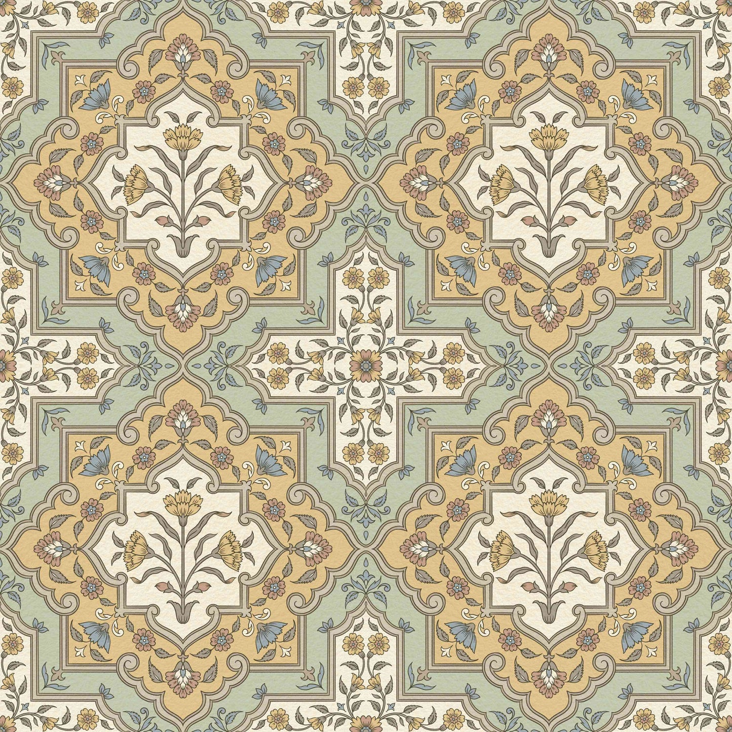 Shalimar Star Wallpaper – Inspired by Mughal Garden Motifs