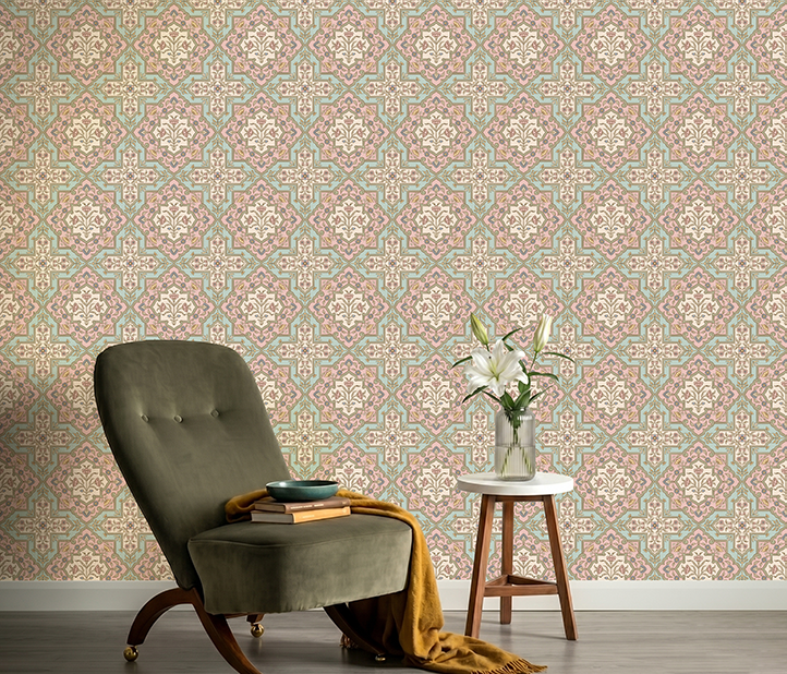 Shalimar Star Wallpaper – Inspired by Mughal Garden Motifs