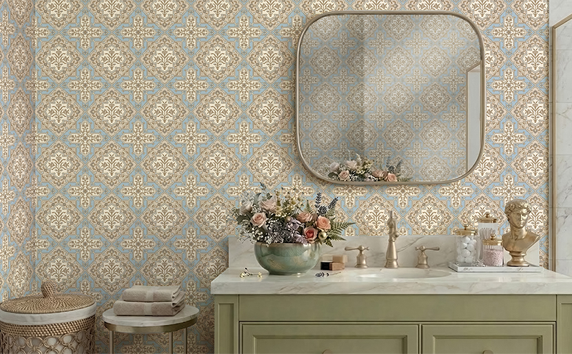 Shalimar Star Wallpaper – Inspired by Mughal Garden Motifs