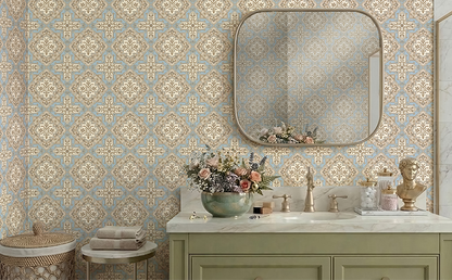 Shalimar Star Wallpaper – Inspired by Mughal Garden Motifs