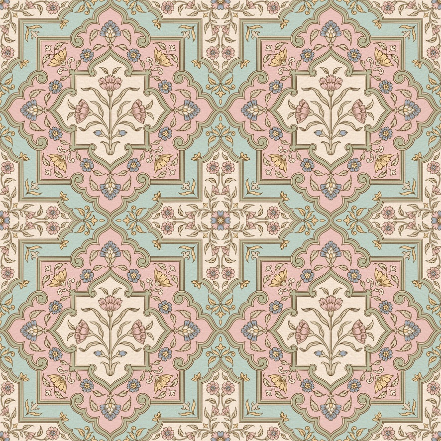 Shalimar Star Wallpaper – Inspired by Mughal Garden Motifs