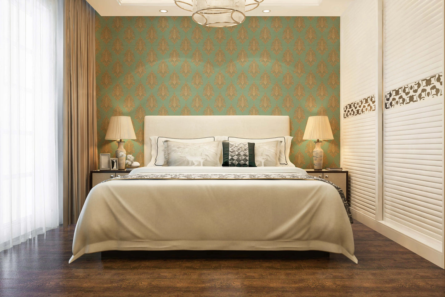 Noor Jahan Wallpaper- Inspired from Jamawar Patterns