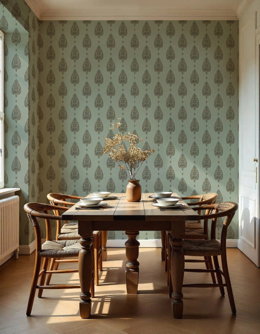 Mangalagiri Wallpaper- Inspired by Kalamkari Patterns