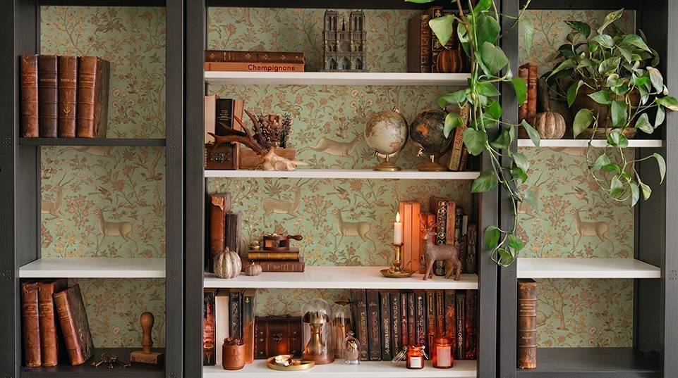 Shahi Van Wallpaper - is inspired by the Mughal forest miniature paintings