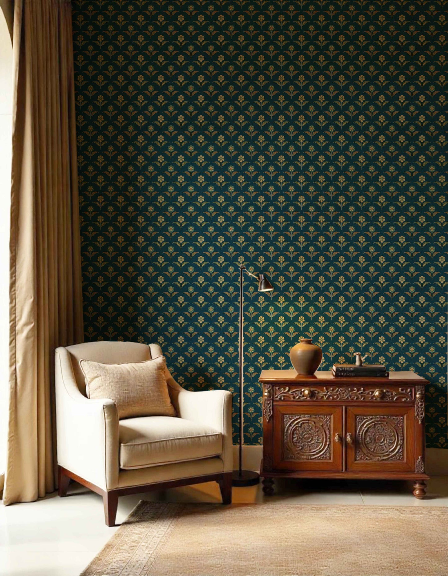 Gulbahar Wallpaper- Inspired by Pashmina Patterns