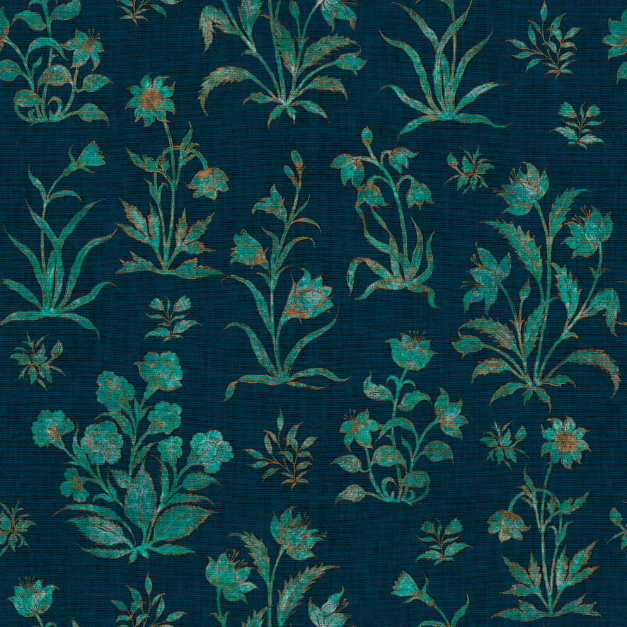Gulbagh Wallpaper – Inspired by Mughal Miniature Floral Motifs
