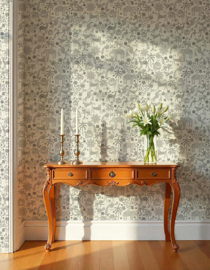 Sundarban Jaal Wallpaper- Inspired by Kantha Patterns