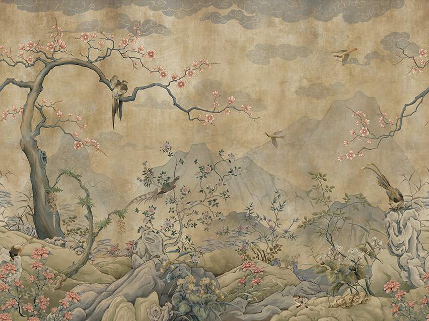 Midnight Blossom Garden Wallpaper
