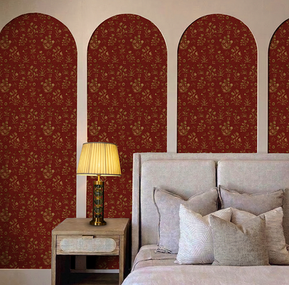 Gulbagh Wallpaper – Inspired by Mughal Miniature Floral Motifs