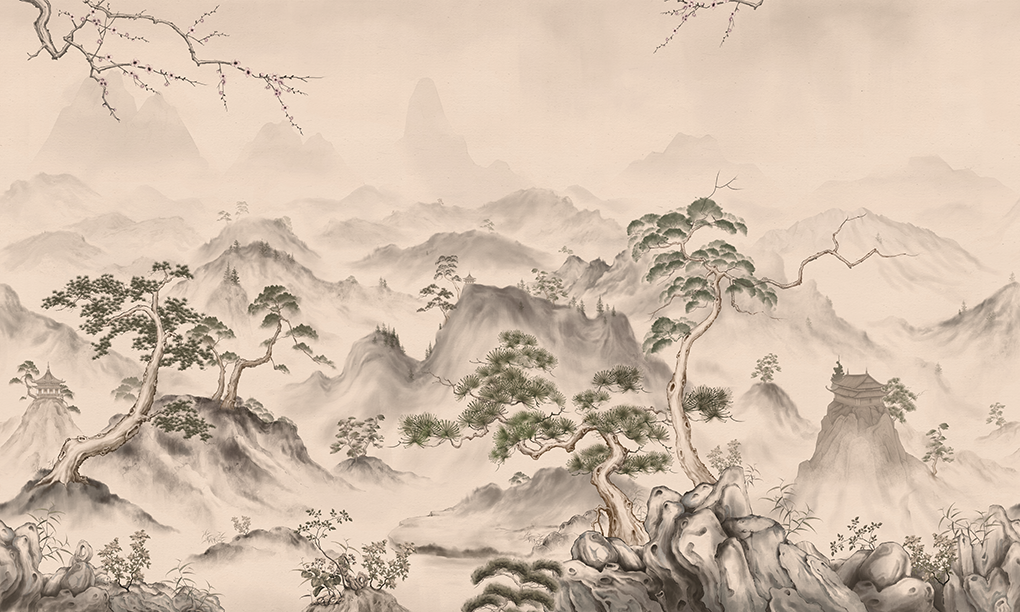 Misty Mountain Landscape Wallpaper