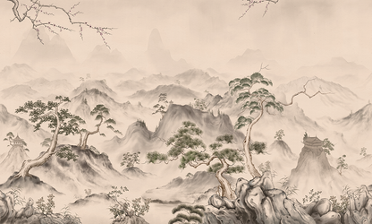 Misty Mountain Landscape Wallpaper