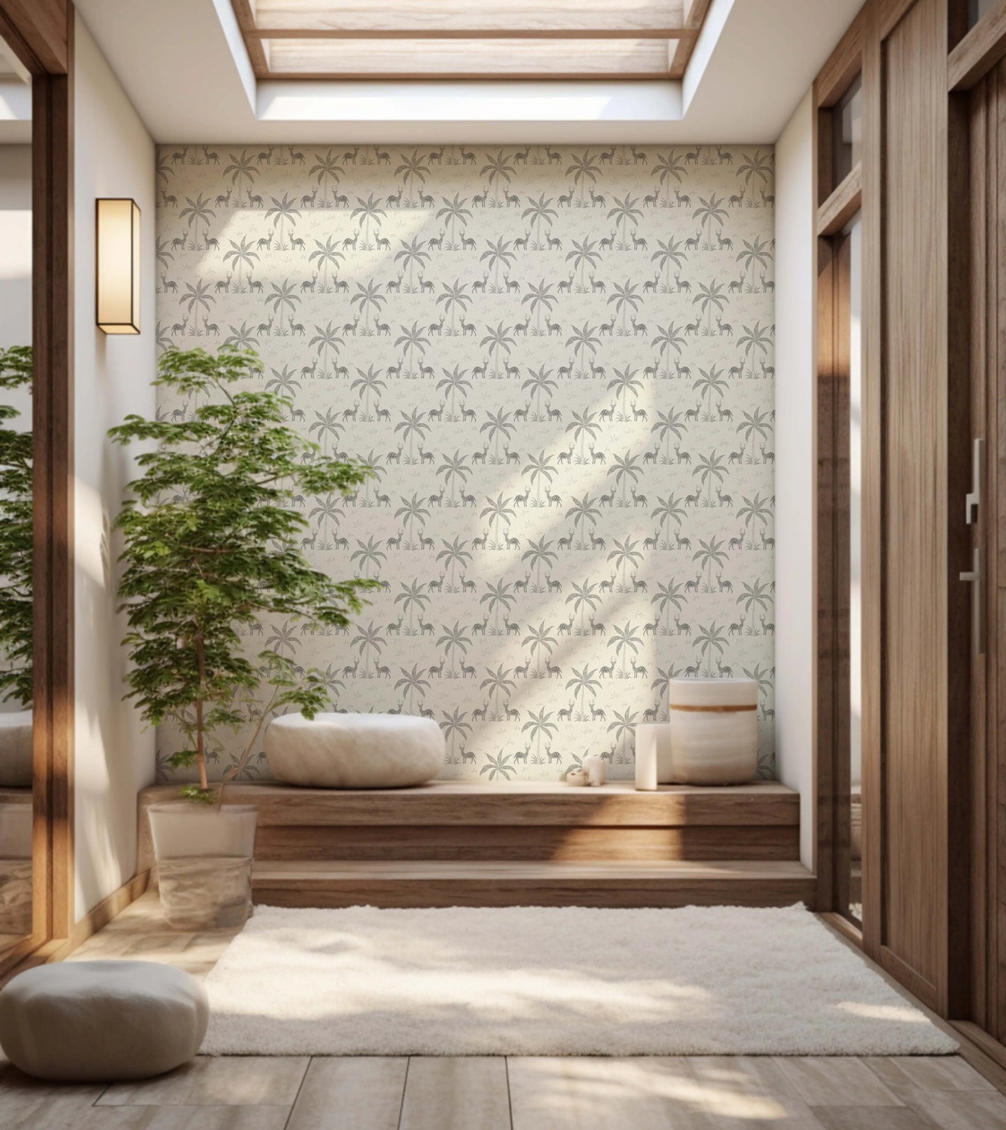 Sundarban Boota Wallpaper- Inspired by Kantha Patterns