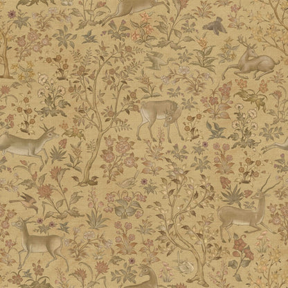 Shahi Van Wallpaper - is inspired by the Mughal forest miniature paintings